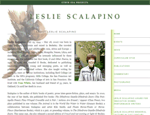 Tablet Screenshot of lesliescalapino.com